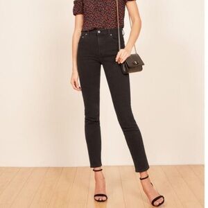 REFORMATION Hepburn Black Skinny Jeans